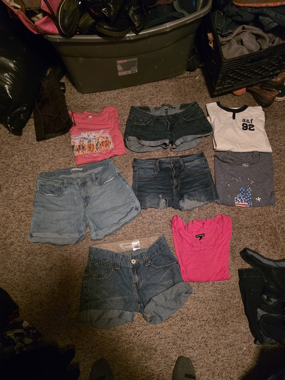 Levi's Blue Denim High-Rise Shorts